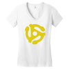 45 stereo adapter Women's V-Neck T-Shirt