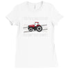 case ih red tractor boy comin' through Ladies Fitted T-Shirt