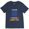 police mom  i rised mine. V-Neck Tee