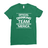 official drinking team 'merica Ladies Fitted T-Shirt