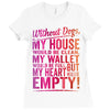 my heart is empty Ladies Fitted T-Shirt