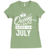 Queens Are Born In July Ladies Fitted T-Shirt