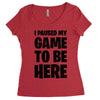 i paused my game to be here Women's Triblend Scoop T-shirt