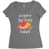 fight for the things you love pizza donuts Women's Triblend Scoop T-shirt