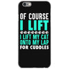 cat cats lift lifting fitness iPhone 6/6s Case