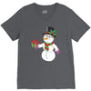 smiling snowman holding out christmas V-Neck Tee