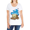 sticker box Ladies Curvy T-Shirt