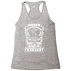 Never Underestimate Dog Rescuer Who Was Born February Racerback Tank