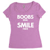 boobs real smile fake Women's Triblend Scoop T-shirt