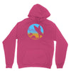 beach surfer silhouette birds sand waves palm Unisex Hoodie