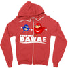 Finding Da Wae Shirt - Ugandan Knuckles Shirt Zipper Hoodie