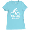 funny eco bicycle (2) Ladies Fitted T-Shirt