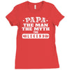 papa gift day shirt grandfather tee best Ladies Fitted T-Shirt
