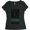if you can read this, you are camping too close Women's Triblend Scoop T-shirt