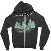 Camping Green Zipper Hoodie