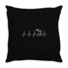 fishing heartbeat Throw Pillow