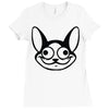 cat character graphic Ladies Fitted T-Shirt