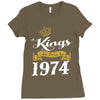 kings are born in 1974 Ladies Fitted T-Shirt