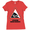 warning descent Ladies Fitted T-Shirt