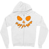 scary pumpkin face halloween Zipper Hoodie