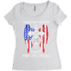 stand for the flag kneel for the cross Women's Triblend Scoop T-shirt