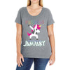 january  born unicorns Ladies Curvy T-Shirt