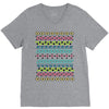 hawaiian pattern V-Neck Tee