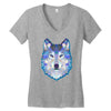 the wolf Women's V-Neck T-Shirt