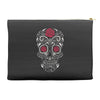 rose sugar skull Accessory Pouches