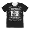 vintage made in 1958 perfectly aged a living legend All Over Women's T-shirt