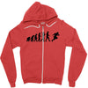 evolution of a rugby player t shirt top all black mens Zipper Hoodie