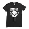 bassist skull Ladies Fitted T-Shirt