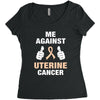 Me Against Uterine Cancer Women's Triblend Scoop T-shirt