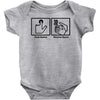 push button receive bacon t shirt funny awesome nerdy geeky humor tee Baby Onesie