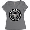 badass bad angry primate Women's Triblend Scoop T-shirt