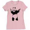 banksy panda pop Ladies Fitted T-Shirt