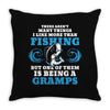 Fishing Gramps Throw Pillow