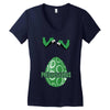 Preggosaurus Funny Women's V-Neck T-Shirt