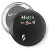 Muggle on Board Watercolor Pin-back button