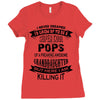 Super Cool Pops Of A Freaking Awesome Granddaughter Ladies Fitted T-Shirt
