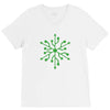 snowflake geek usb green V-Neck Tee