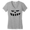 smiling teeth pumpkin face Women's V-Neck T-Shirt