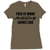 this is what awesome looks like Ladies Fitted T-Shirt