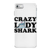 crazy lady shark iPhone 7 Case