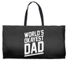 world's okayest dad funny Weekender Totes