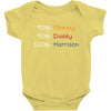 mommy daddy harrison baby name Baby Bodysuit