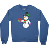 smiling snowman holding out christmas Crewneck Sweatshirt