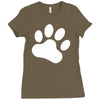 paw sticker vinyl decal Ladies Fitted T-Shirt