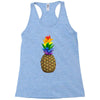 rainbow pineaplle Racerback Tank