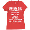 Super January Girl Ladies Fitted T-Shirt